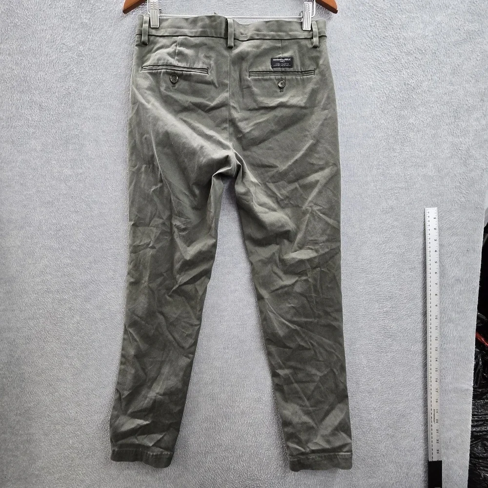 Banana Republic Men Pants 30X32 Green Chino Aiden Slim 27